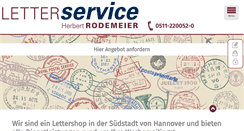 Desktop Screenshot of letterservice-hannover.de