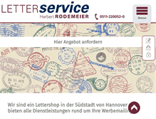 Tablet Screenshot of letterservice-hannover.de